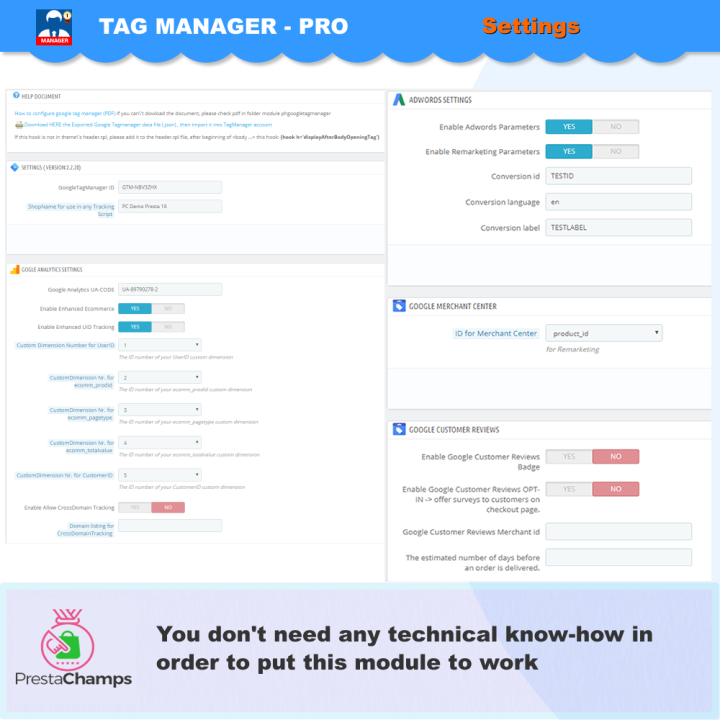 Google Tag Manager Avanzato – Modulo PrestaShop