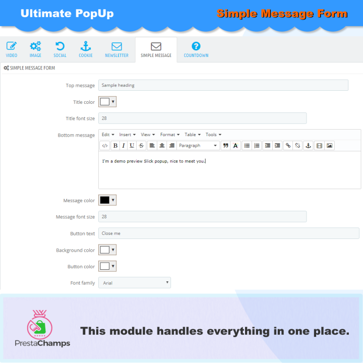 Pop-up Completo – Modulo PrestaShop