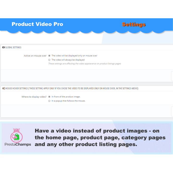 Product Video Pro module for PrestaShop