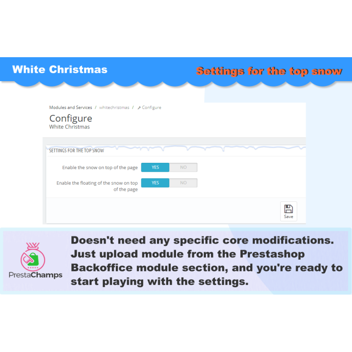 Bianco Natale – Modulo effetto neve per PrestaShop