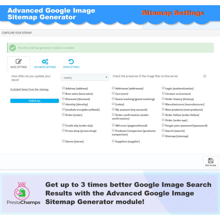 Advanced Google Image Sitemap
