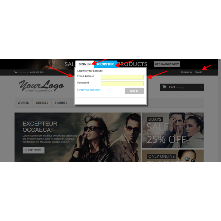 Módulo de login social pop-up para PrestaShop