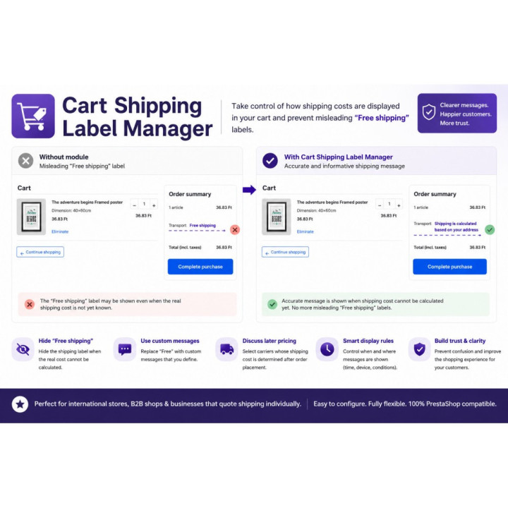 Shipping Cost Label Manager for PrestaShop | PrestaChamps