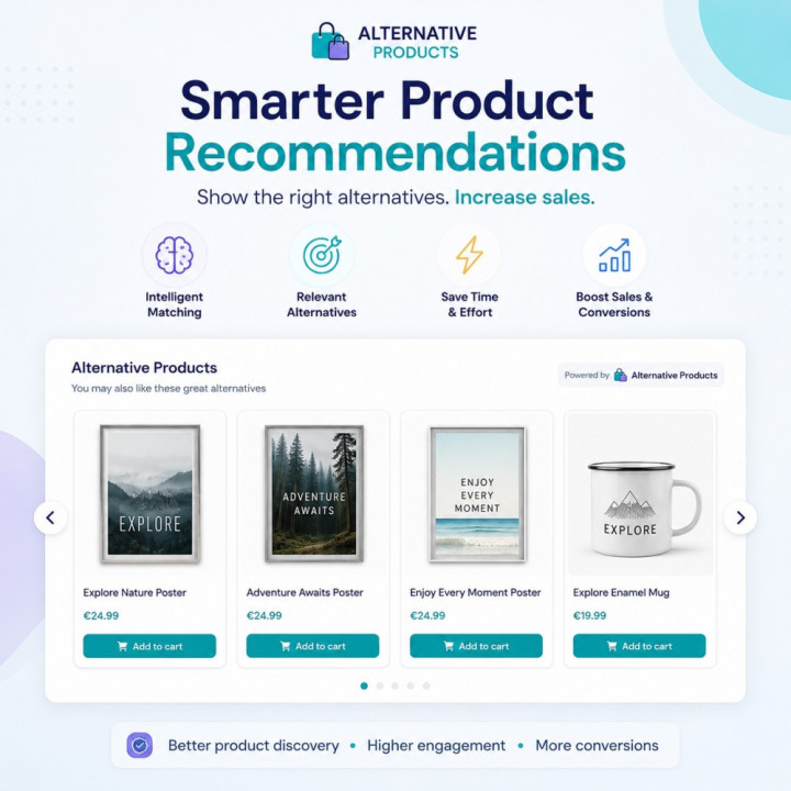 Productos alternativos inteligentes – Recomendaciones según características