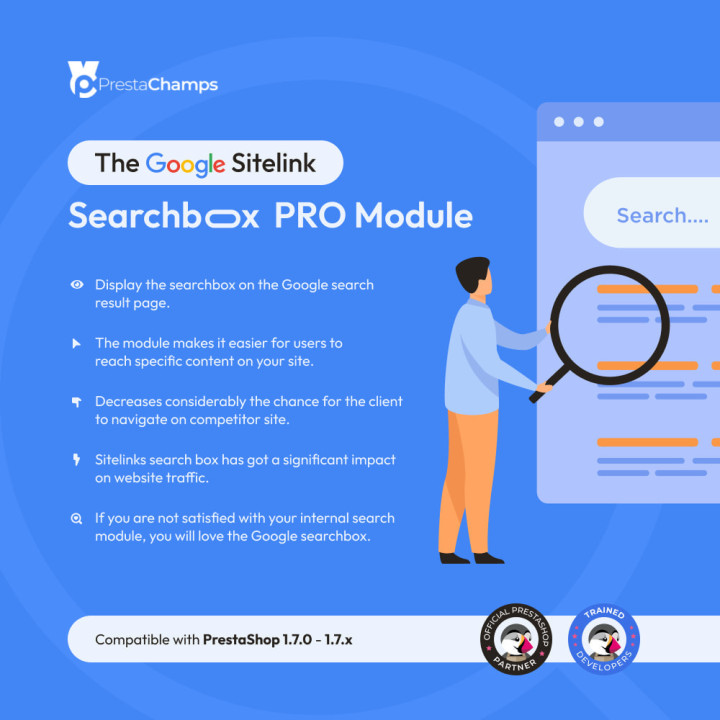 Google Sitelink Searchbox PRO Module | PrestaChamps