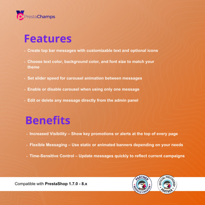 Header Message Bar PRO for PrestaShop | PrestaChamps