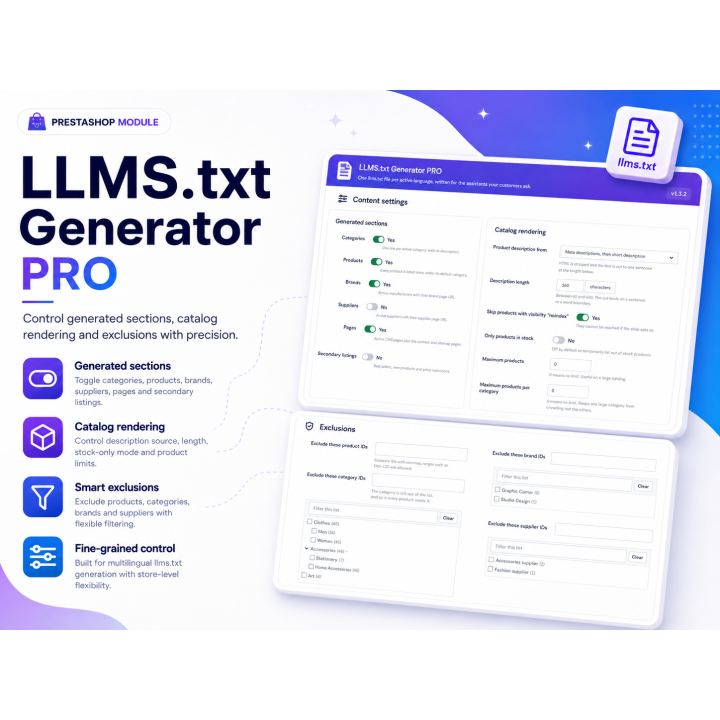 LLMS.txt Generator PRO for PrestaShop | PrestaChamps