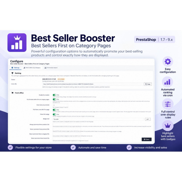 Best Seller Booster – Best Sellers First on Category Pages