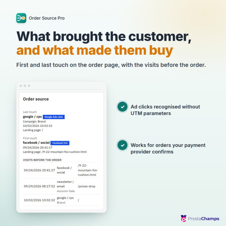 Order Source Pro - UTM and Campaign Attribution