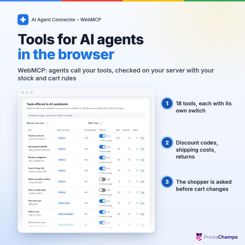 AI Agent Connector – WebMCP — screenshot 2