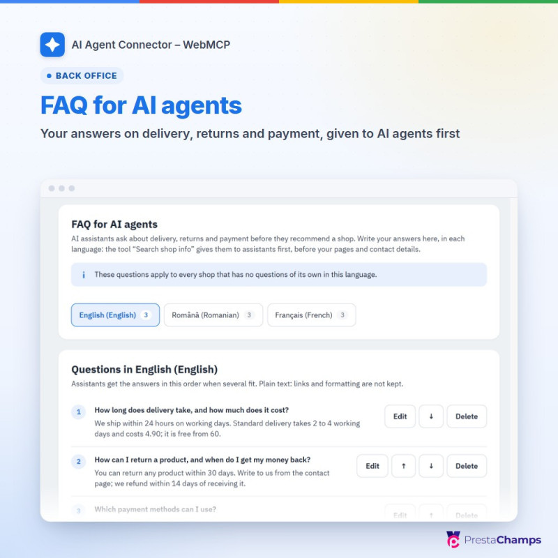 Connettore per agenti IA – WebMCP — screenshot 12
