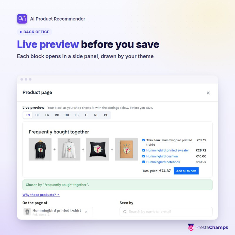 Raccomandazioni prodotti IA: cross-selling e prodotti correlati — screenshot 11