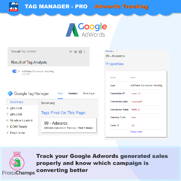 Haladó Google Tag Manager PrestaShop-modul
