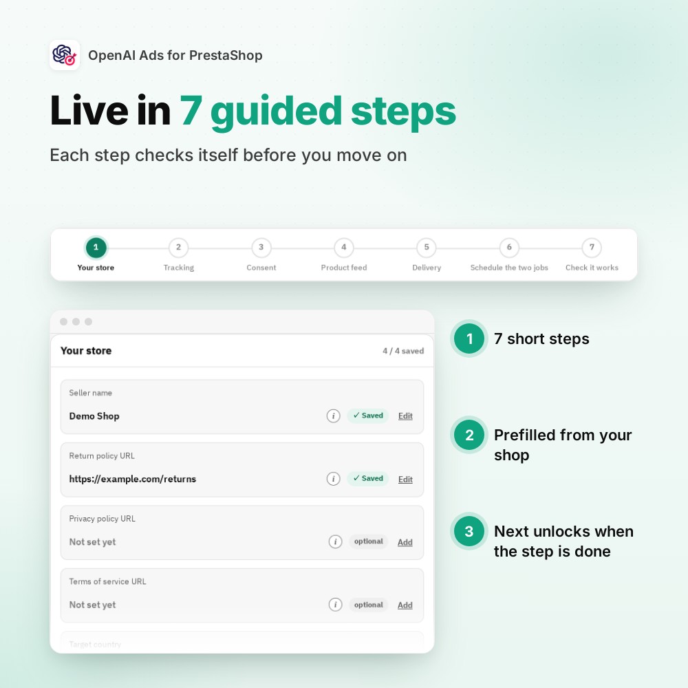 Live in 7 guided steps