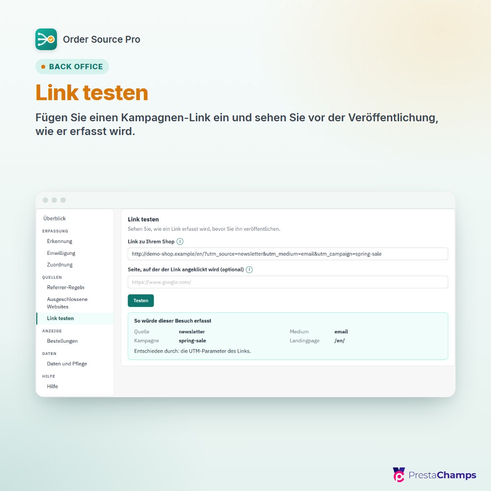 Link testen