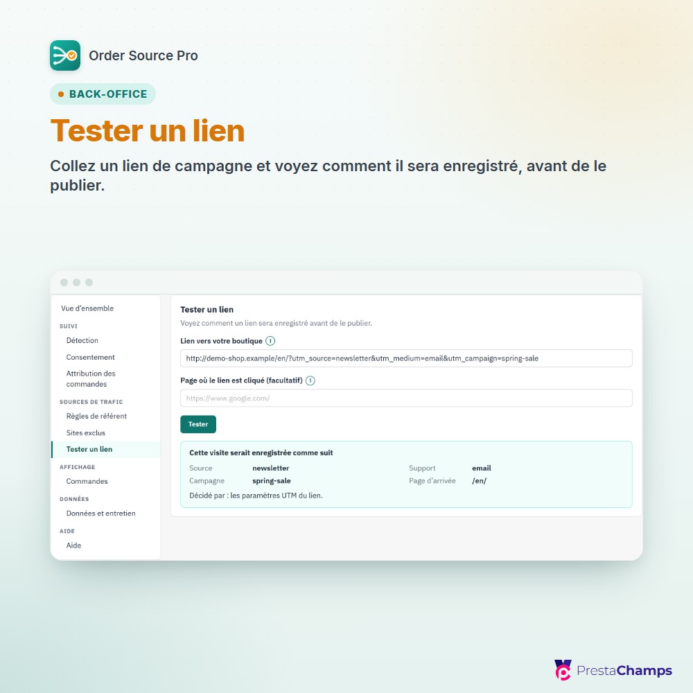 Tester un lien