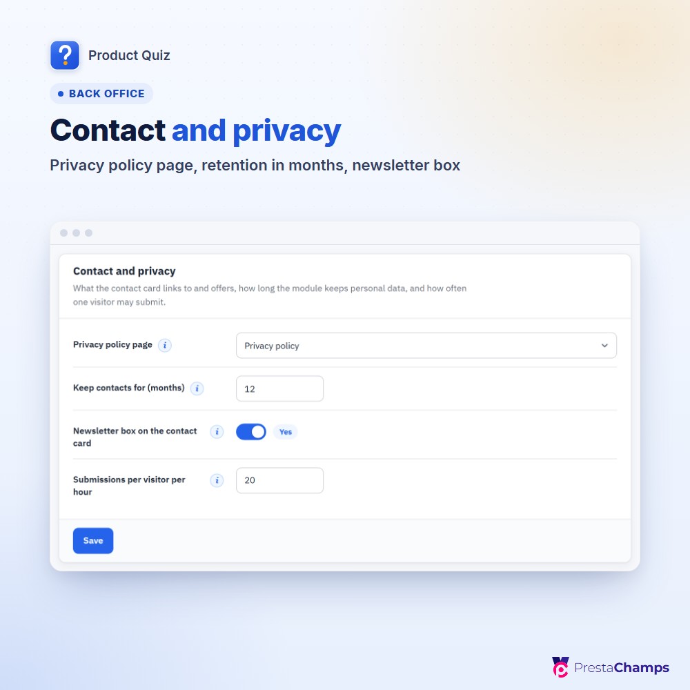 Contact and privacy