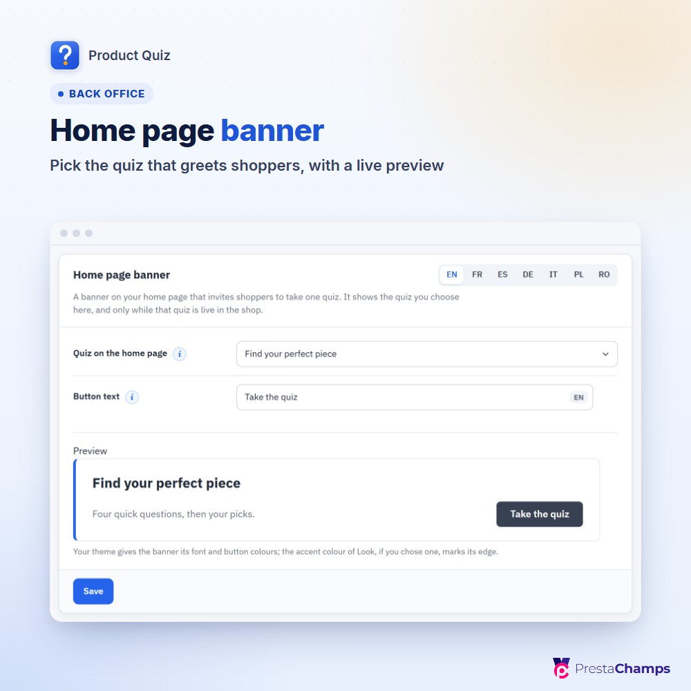 Home page banner
