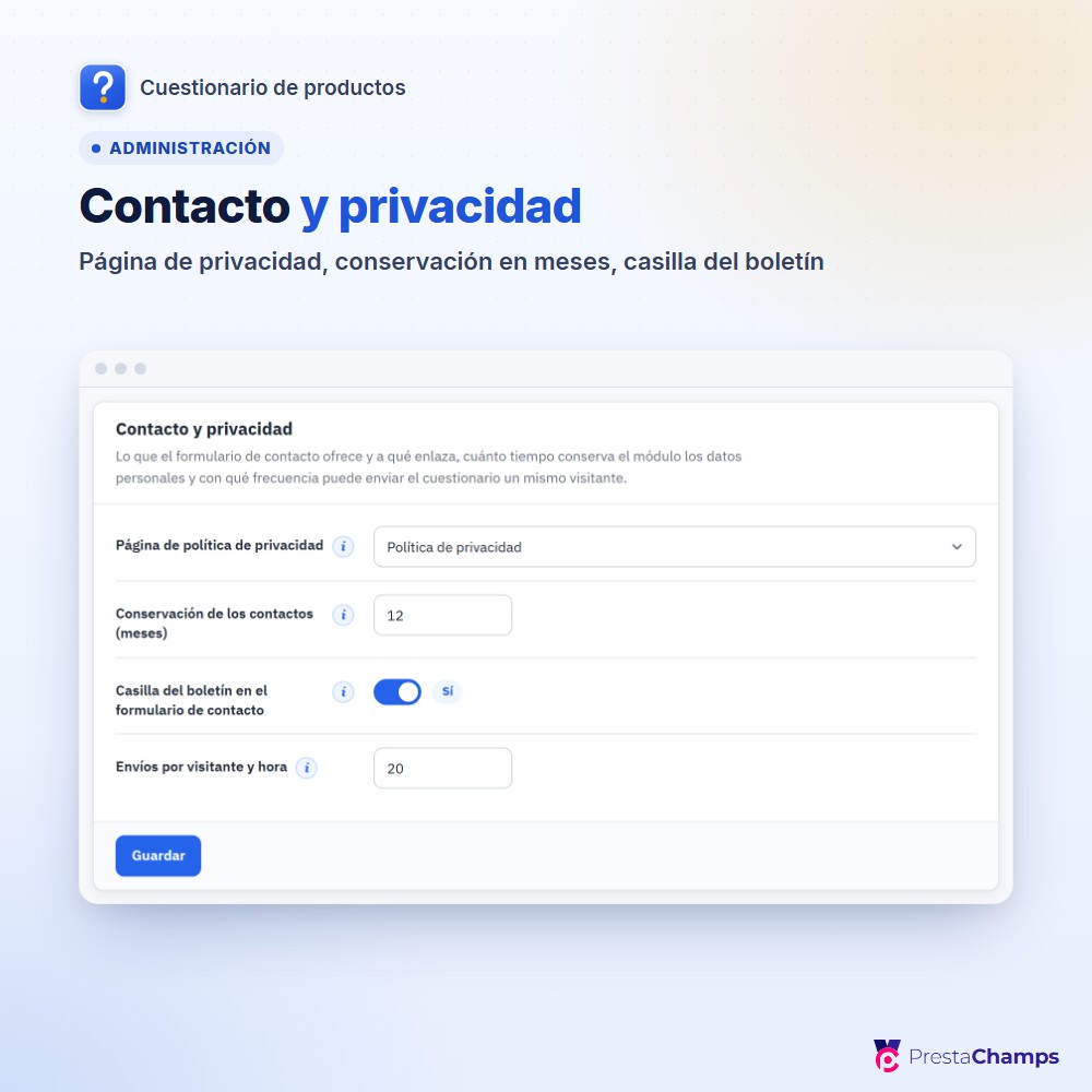 Contacto y privacidad