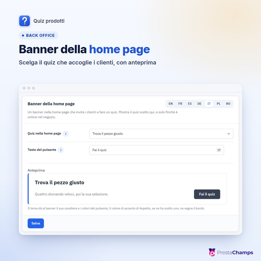 Banner della home page